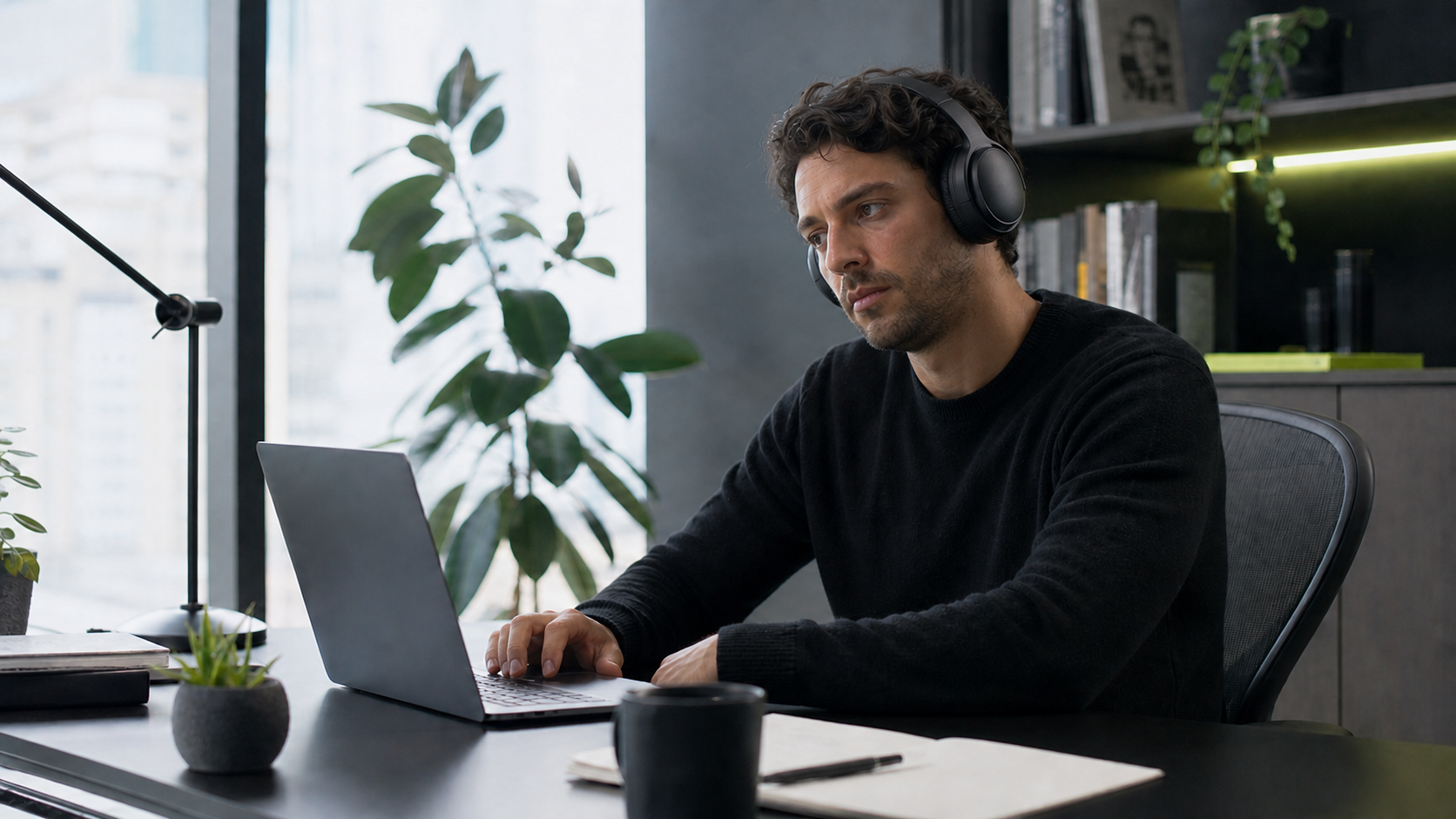 The same founder visibly losing focus